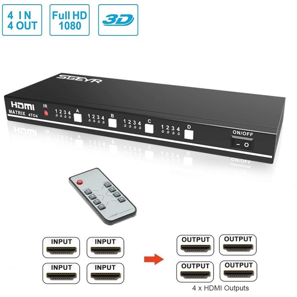 HDMI Ʈ ġ 4x4 SGEYR 4 in 4 Out HDMI ..